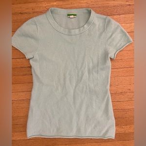 J.Crew - light mint green 100% cashmere shortsleeved sweater - size small